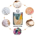 thumbnail image 4 of Two Chickens Flowers Oil Painting Translucent Plastic Cans Storage Canisters with Lid Set of 2, 4 of 7