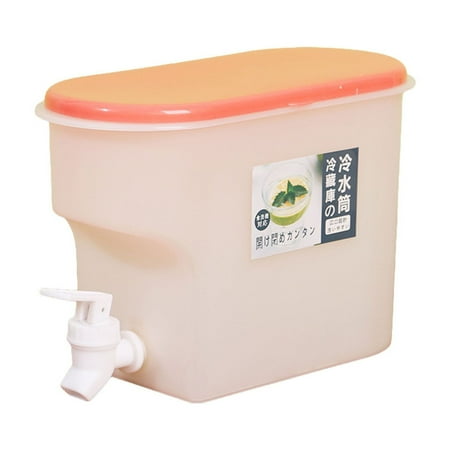 

ZJDOAK Drink Dispenser for Fridge with Spigot Water Dispenser Leak Proof Lids Beverage Juice Container Sealed Plastic Lemonade Milk Cold Hot Drink Tea Jug for Party