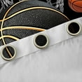thumbnail image 2 of jejeloiu Black Basketball Blackout Curtains Set of 2 (52x84 Each),Ball Games Window Curtains,Black Gold Orange Curtains and Drapes,Lightweight Room Decor, 2 of 6