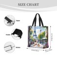 thumbnail image 2 of KLL Parisian Cafe With Eiffel Pattern Aesthetic Tote Bag for Women Beach Bag Shopping Bags Shoulder Bag Reusable Grocery Bags, 2 of 5