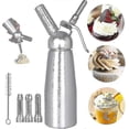 thumbnail image 1 of Professional 500ml Whipped Cream Dispenser with 3 Stainless Steel Chargers for Kitchen Baking Dessert, 1 of 4