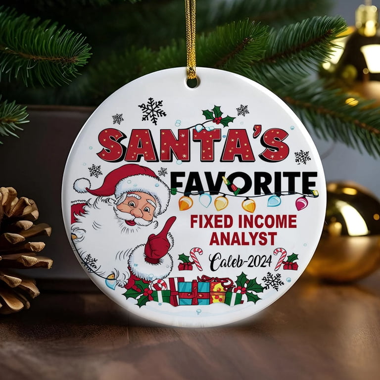Tfixed Fixed Income Analyst Ornament, Santa Claus Christmas Cheer Professional ...
