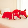 thumbnail image 4 of Anvazise Cute Simulation Fox Soft Stuffed Plush Toy Sleeping Doll Home Pillow Pink 60cm, 4 of 13