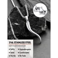 thumbnail image 6 of FaithHeart Italian Horn Pepper Pendant Necklace for Women Men Stainless Steel Cornicello Protective Amulet Talisman Birthday Christmas Lucky Jewelry Gifts, 6 of 8