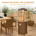 thumbnail image 5 of Gymax 41,000 BTU Propane Patio Heater Glass Tube Standing Gas Heater w/ Cover Wheels Black, 5 of 10