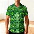 thumbnail image 4 of LIBRCLO Graphic Shirts for St. Patricks Day, Mens Short Sleeve Button Down, Humorous Designs, 4 of 8