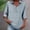 Light Blue plus size cotton linen blouse a1, variant on Women Plus Size Cotton Linen Blouse 3/4 Sleeve Collared Button Down Shirt Loose Casual Tunic Top Vacation Travel Fashion Clothes, White 3XL