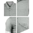 thumbnail image 5 of H2H Men's Casual Slim Fit Short Sleeve Jersey Button Down Shirt (CMTSTS044), 5 of 6