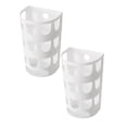thumbnail image 1 of Oleegame 2PC Spoon And Lid Rest Wall Mounted Garbage Bags Tray Storage Box Multipurpose Plastic Bags Holder Rack Kitchen Tableware Sundries Organizer White, 1 of 4