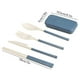 thumbnail image 3 of Juego de cubiertos plegables portátiles de 4 piezas, estuche de plástico reutilizable, diseño compacto, ideal para camping, picnic y oficina. Cubiertos multiusos, equipo ligero. Blaxill, 3 of 8