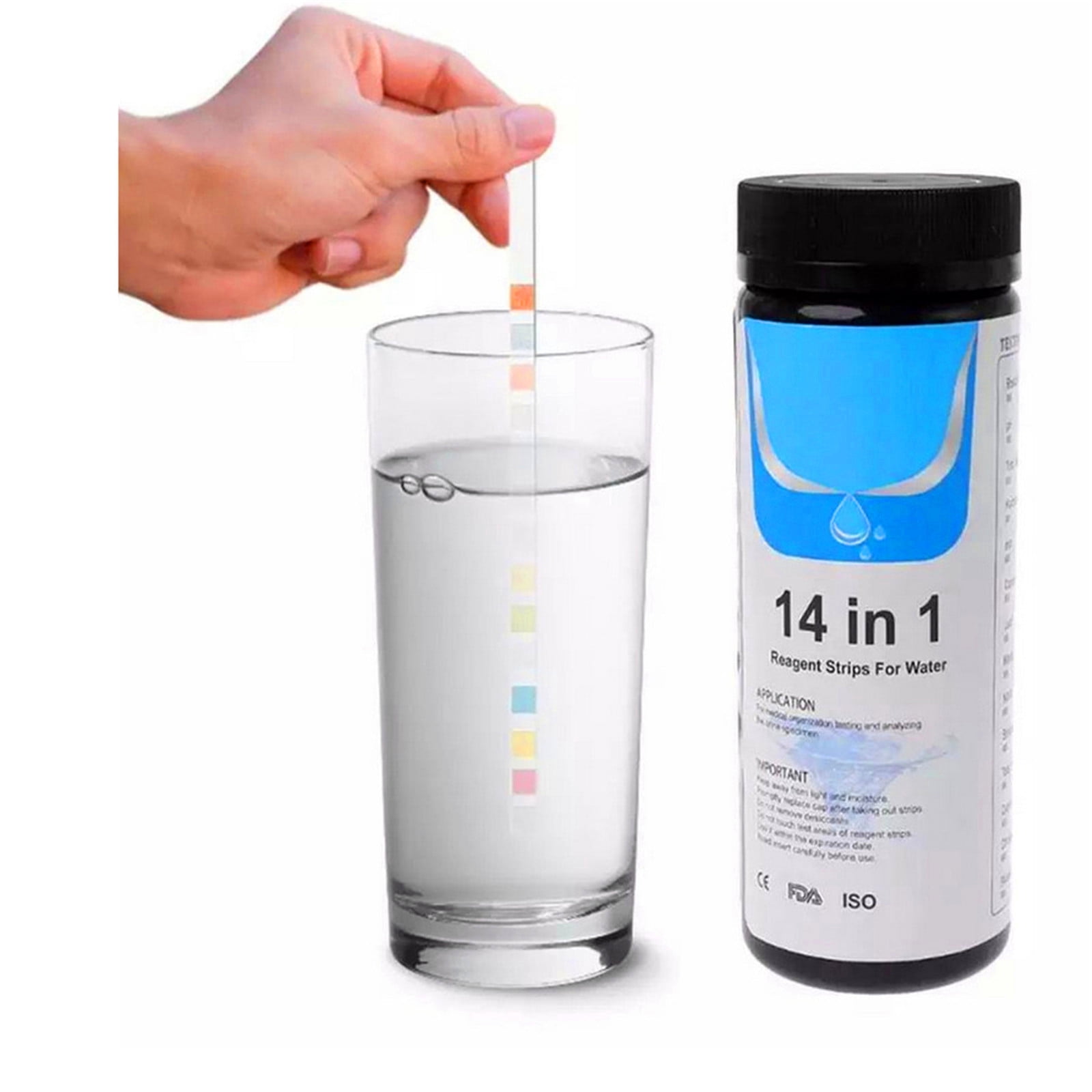 pH Test Strips 0-14: 50 Strips Universal pH Test Paper Test Strips for Drinking Water, Aquarium, Pool, Hot Tub, Spa,100ct Litmus Paper pH Testing Soap Making and Food