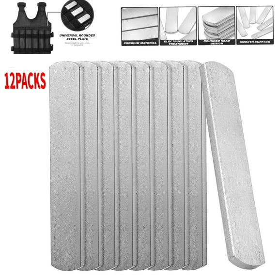12PCS Steel Plates for Weighted Vest,Strength Training Weight Steel Plate for Training Running Jogging Cardio