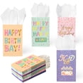 thumbnail image 1 of Bolsas de regalo DjinnGlory Happy Birthday con papel de seda, paquete de 36, 1 of 9