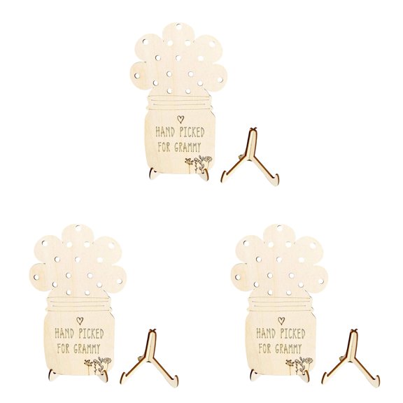 UJMNHYGT Hand Picked Flower Holder for Flower Arrangement, Wooden Flower Vase Stand for Mom Grandma Wife, Teacher Flower Display Rack for Birthday Party Mother's Day DIY Gift from Daughter Son
