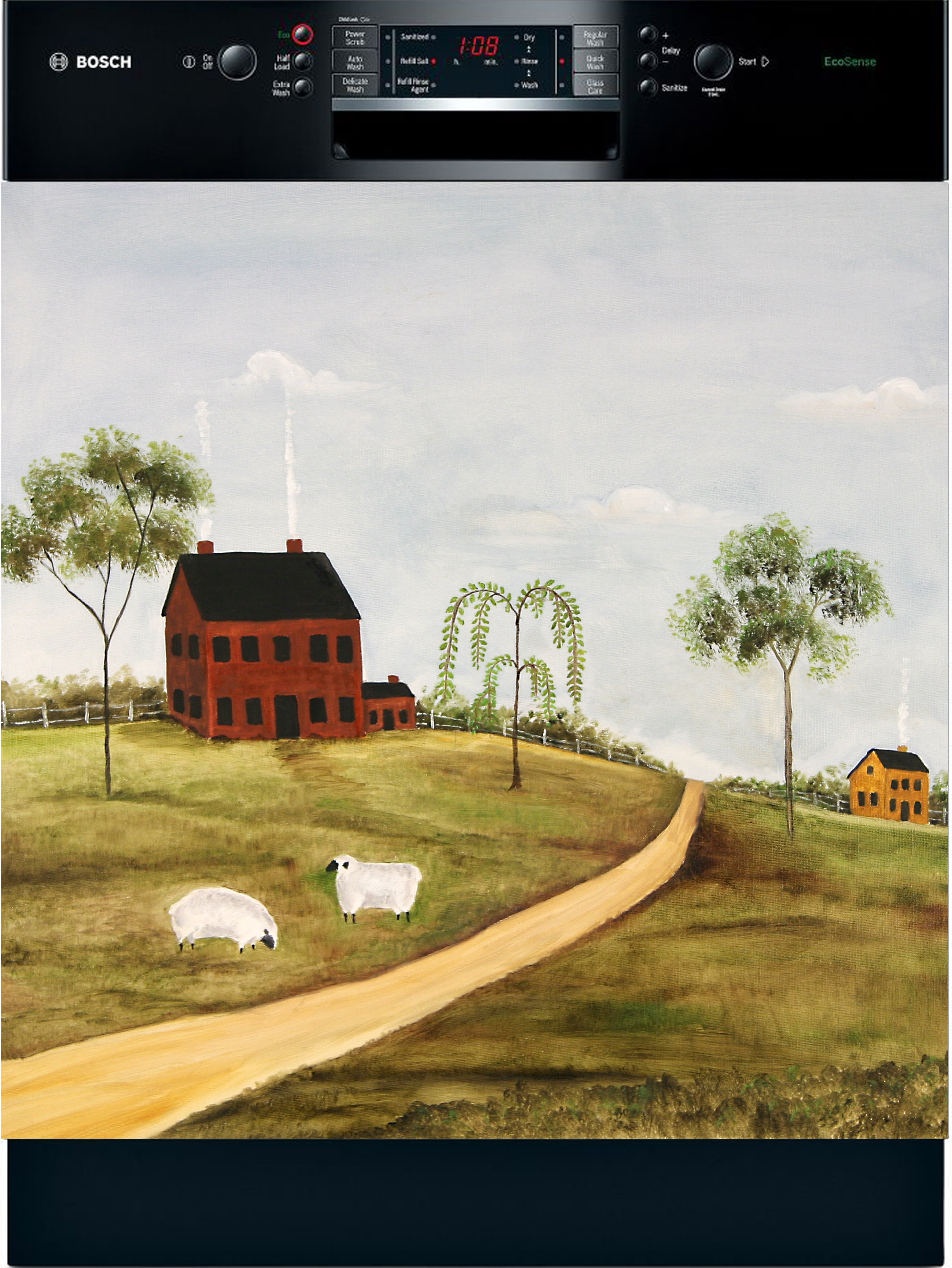 Appliance Art Grazing Sheep Dishwasher Cover Sheet, Vinyl