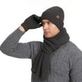 thumbnail image 3 of Knitted Hat, Scarf & Glove Sets for Men Women 3 Pack Unisex Couples Winter Thermal Warm Solid Color Beanies Hats Scarves and Gloves Set, 3 of 4