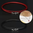 thumbnail image 2 of K-KED Red Black Leather Wax Rope Beading Cord Necklace Chain String Delicate Jewelry Making DIY-2mm - Black-55cm, 2 of 9