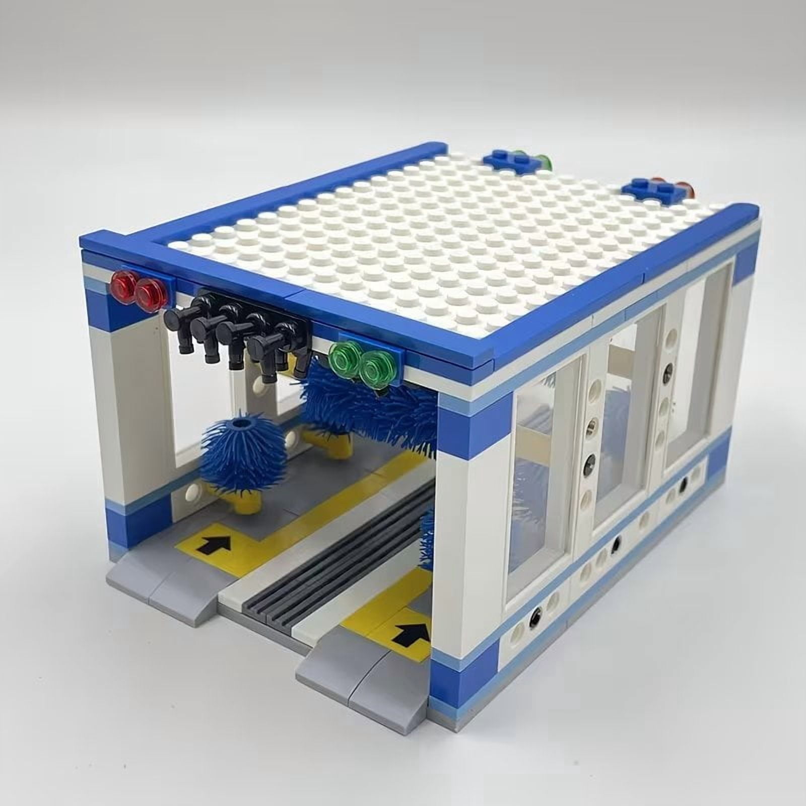 250PCS City Building Block Toy Car Wash Station DIY Assembly Mini Street Scene Model Building Kit for Kids and Adults
