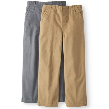 365 Kids from Garanimals Solid Woven Chino Pants, 2-pack (Little Boys & Big (Best Chinos For Big Thighs)