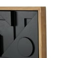 thumbnail image 4 of 24" x 24" Dimensional Textured Shapes Geometric Framed Wall Art with Brown Frame, by DecMode, 4 of 10
