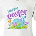 thumbnail image 4 of Inktastic Happy Easter Blue Bunny and Eggs in Grass Youth T-Shirt, 4 of 5
