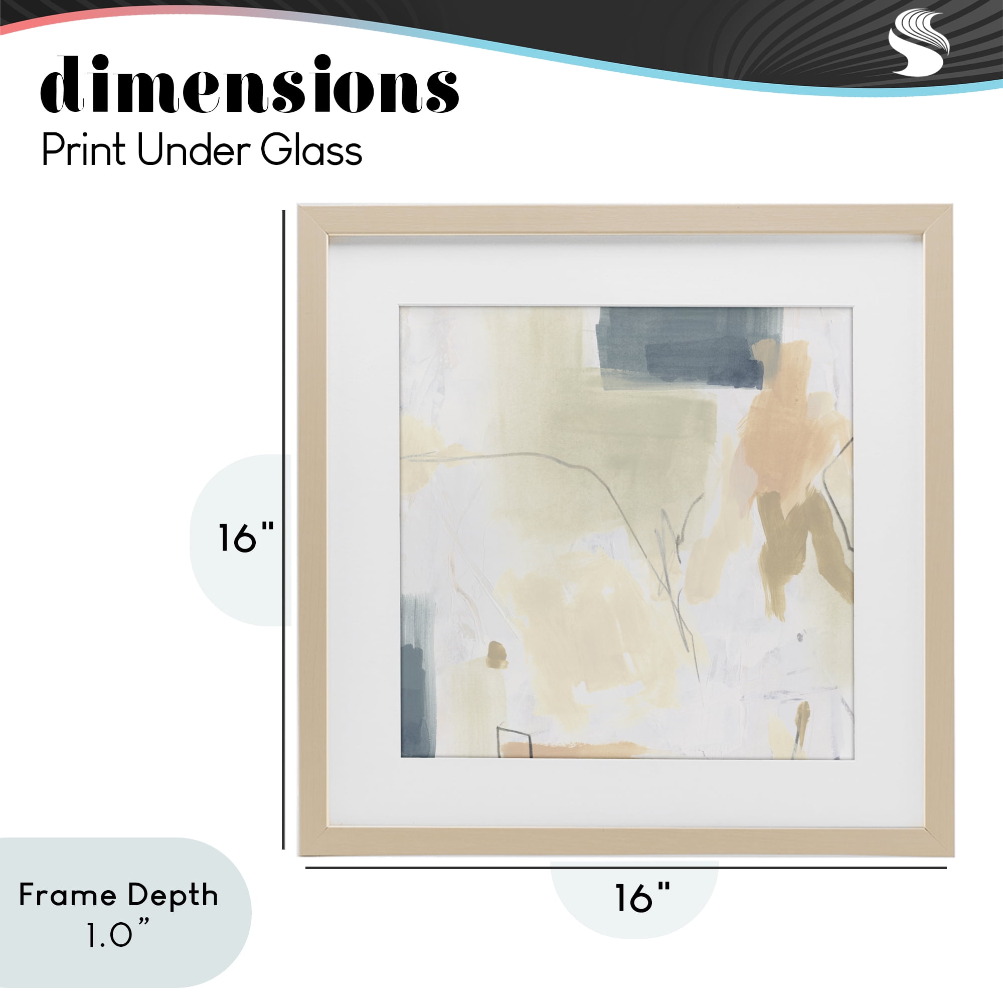Stupell Industries Plaster Line Abstract Birch Framed Print Under Glass, design by June Erica Vess