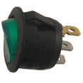 thumbnail image 2 of On Off Switch Round Green Light Toggle On-Off Rocker Switch 12V 3-Pin (10 Pack), 2 of 4