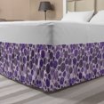thumbnail image 1 of Flower Bed Skirt, Floral Art with Rounds and Lavender Branches, Elastic Bedskirt Dust Ruffle Wrap Around for Bedding Decor, 4 Sizes, Mauve Blue Violet, by Ambesonne, 1 of 2