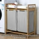 thumbnail image 5 of Cesto Ropa Sucia 56L, Cestos para la Ropa Sucia, 2 Bolsas de Lavandería de Tela Oxford Extraíbles, Ventilación y Transpirabilidad, Cesto de Ropa Sucia para Baño, Lavadero, Sala, Dormitorio, 5 of 6