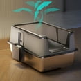 thumbnail image 4 of Stainless Steel Cat Litter Box Top Entry Anti Splashing Large Metal Kitty Toilet for Big Cats, 4 of 7