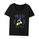 thumbnail image 3 of Camiseta para mujer, cómoda camiseta de verano con cuello redondo para oficina, senderismo, vacaciones Negro, 3 of 7