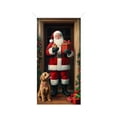 thumbnail image 2 of Christmas Door Cover Decorations 35X71 Inch Christmas Door Banner Backdrop Santa Claus Door Front Door Cover Large Photography Background for Christmas New Year Indoor Outdoor Party Home Decor, 2 of 7