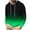 Green, variant on ZUKMRJPC Hoodies for Men Long Sleeve Flannel Gradient Color Casual Warm Hooded Sweatshirts Drawstring Gym Pullover Tops with Pocket