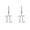 Silver, variant on Women's Stainless Steel Personality Creative Mathematical Number Symbol Alphabet Dangling Earrings Gold