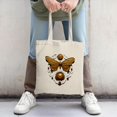thumbnail image 2 of Elegant Canvas Tote Bag featuring a detailed golden butterfly and radiant sun design perfect for shopping travel and parties, 2 of 4