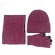thumbnail image 2 of Traje térmico de tres piezas de lana gorro de invierno bufanda pantalla táctil gl Rojo Verde, 2 of 5