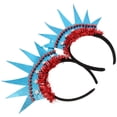 thumbnail image 2 of 2 piezas de tocado de estatua de corona, accesorios creativos para el cabello, accesorios para el cabello de fiesta para el Día de la Independencia, 2 of 7