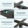 thumbnail image 6 of Satifur Queen LED Bed Frame with Smart RGB Lights, Headboard Charging Station, Versatile Storage Solution, Comfortable Upholstered Backrest, No Box Spring Needed, 6 of 11
