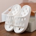 thumbnail image 4 of Quick Dry EVA Bathroom Slippers Non Slip Shower Shoes with Vented Holes Thick Sole Arch Support Breathable House Sandals for Men Women Indoor Outdoor Beach Pool (White, 40), 4 of 6