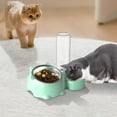 thumbnail image 4 of Cat Food Water Bowl Set PP Material Adjustable 16 Neck Guard Automatic Water Refill Removable Dry Wet Separation for Puppy Medium Dogs Cats, 4 of 4