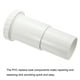 thumbnail image 3 of Tubo de extensión Uxcell de 110 mm/4.33" para desagüe, conector de PVC para cocina, blanco, 3 of 5
