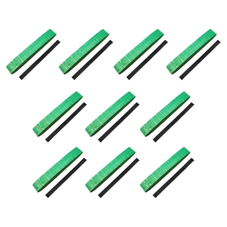 10 Pieces Badminton Racket Grip Tape, Anti Skid Sweat Absorption Durable Replacement Band Tennis for Fishing Rod Squash Rackets Green