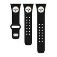 thumbnail image 2 of Black Pittsburgh Steelers Logo Silicone Apple Watch Band, 2 of 3