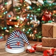 thumbnail image 6 of Honeii Starfish Navy Blue Stripe Print Hat Santa Claus Hat For Xmas Party, Christmas Caps For Boys Girls Child,Christmas Beanie, 6 of 6