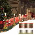 thumbnail image 1 of Fiudx Ofertas Flash Del Día Velas Primitivas Cónicas, 12 Uds., Velas Sin Llama De Cera Real Sumergidas A Mano Con Pilas Para Navidad, Halloween, Decoración Del Hogar, Iglesia, 1 of 7