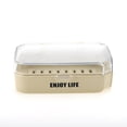 thumbnail image 3 of Unique Bargains 1 Pc Waterproof Soap Holder with Cover White Clear Soap Holder for Bathroom 5.51"x4.13"x1.81", 3 of 6