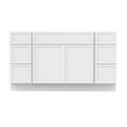 thumbnail image 4 of 54 in. W x 21 in. D x 32.5 in. H Freestanding Bathroom Vanity Cabinet without Top in White, 4 of 6