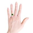 thumbnail image 4 of ANGARA Semi Solitaire Lab Grown 3.39 Ct Emerald Bypass Engagement Ring in 14K Yellow Gold for Women (Size-10mm) | May Birthstone, Anniversary, Jewelry Gift for Women | Lab Grown Emerald Ring, 4 of 8