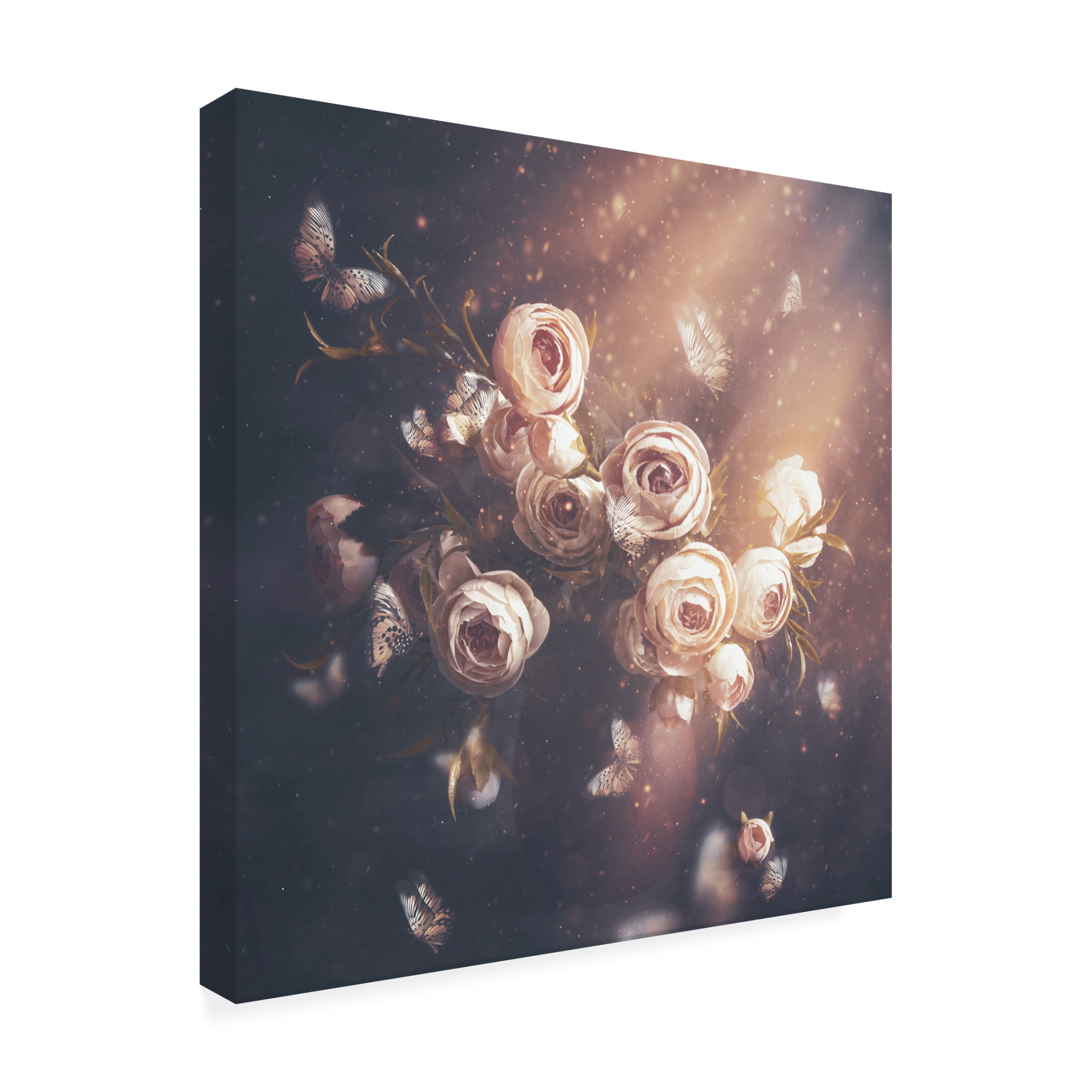 Canvas Wall Art - Cicek Kiral 'The Invasion' Wall Art for Living Room, Bedroom, or Office D?cor by Trademark Fine Art - 14 x 14 Inches