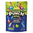 Sour Punch Bites Assorted Flavors Candy, 9 oz Resealable Bag-3pk, With Olive Green Bowl By ValueNest